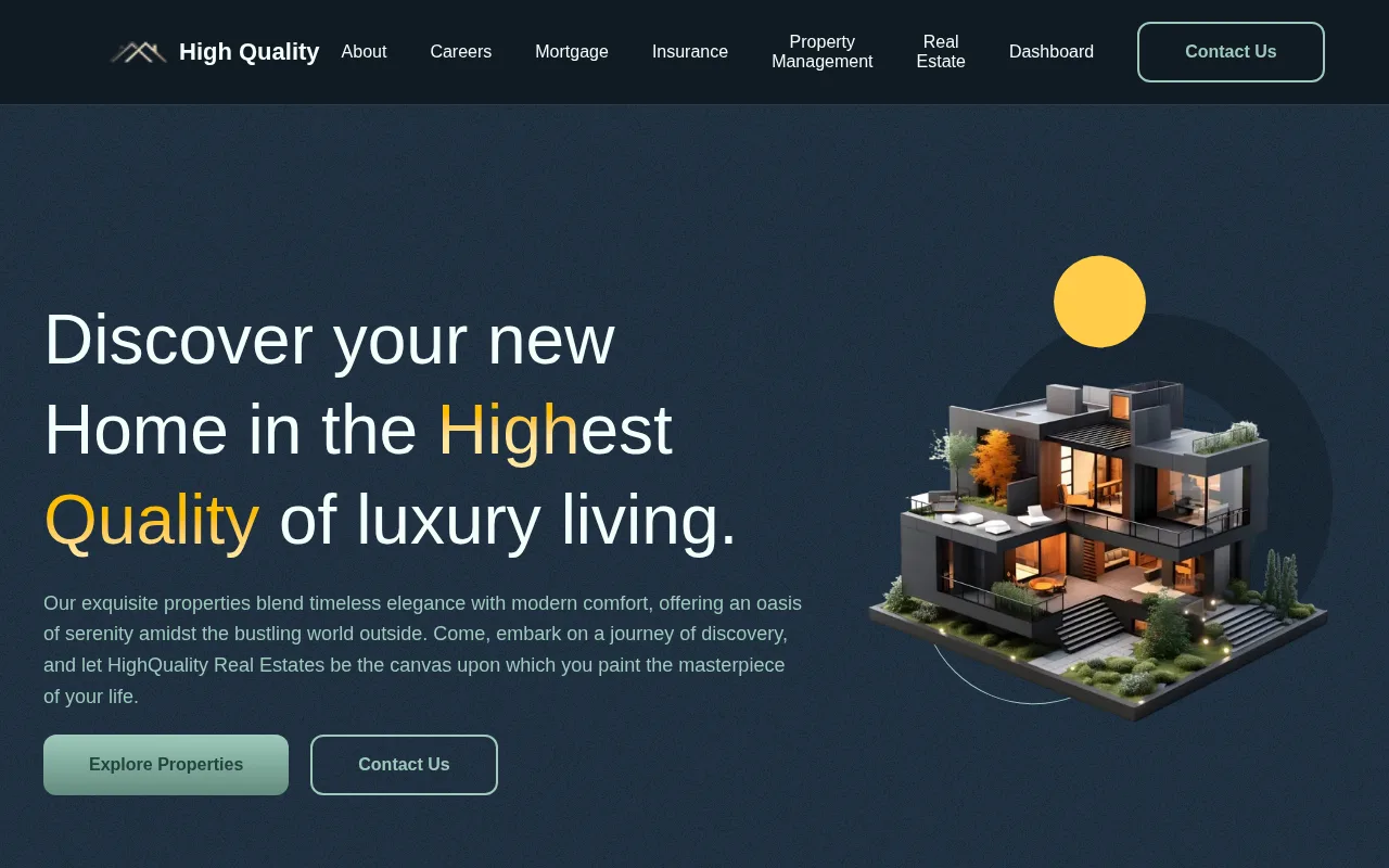 HQuality Real Estate website