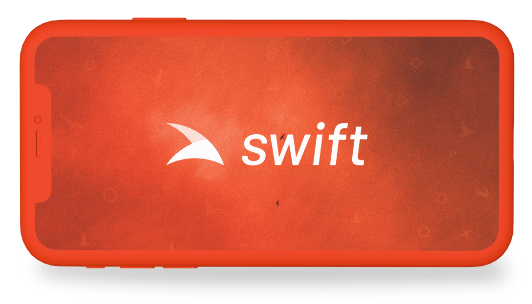 a phone with Swift logo